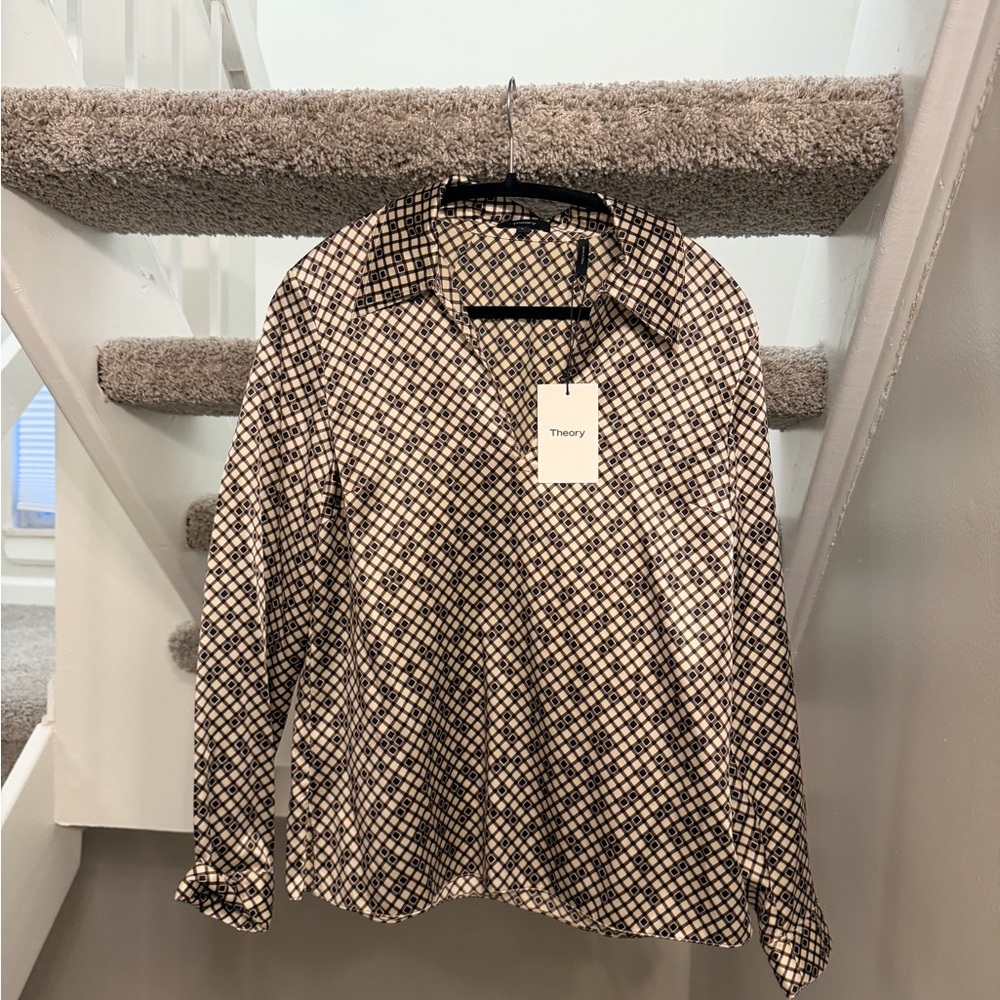Theory Multicolor Silk blouse NWT